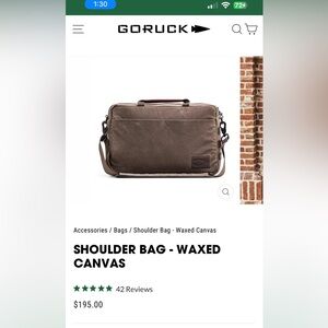 New with tag Go Ruck Heritage Shoulder Bag 15L Slate